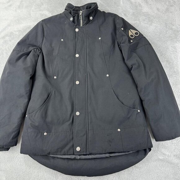 Moose Knuckles Black Down Jacket Men's Size L - Picture 11 of 15
